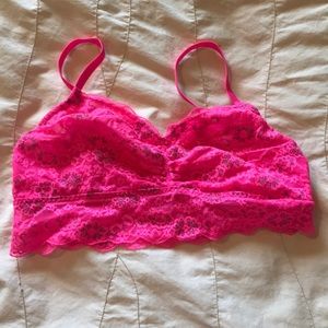 PINK lace bralette